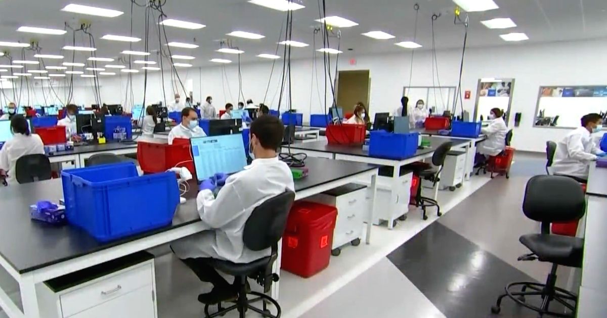 California's COVID-19 testing lab in Valencia opened in October.