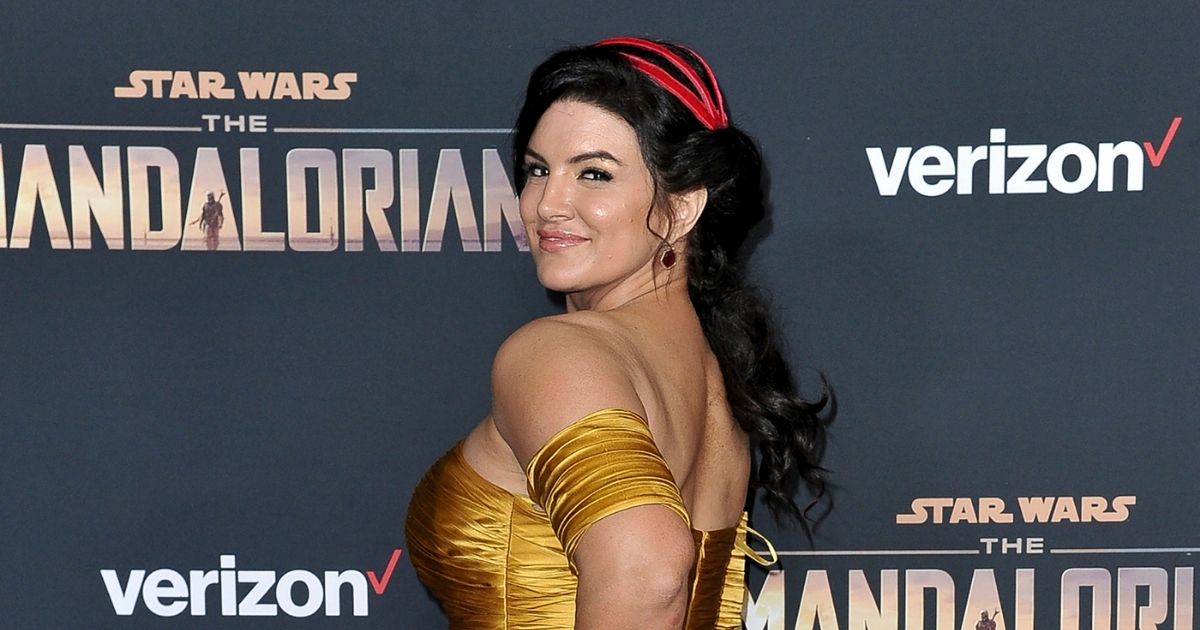 Actress Gina Carano attends the LA premiere of "The Mandalorian" at the El Capitan Theatre in Los Angeles on Nov. 13, 2019.