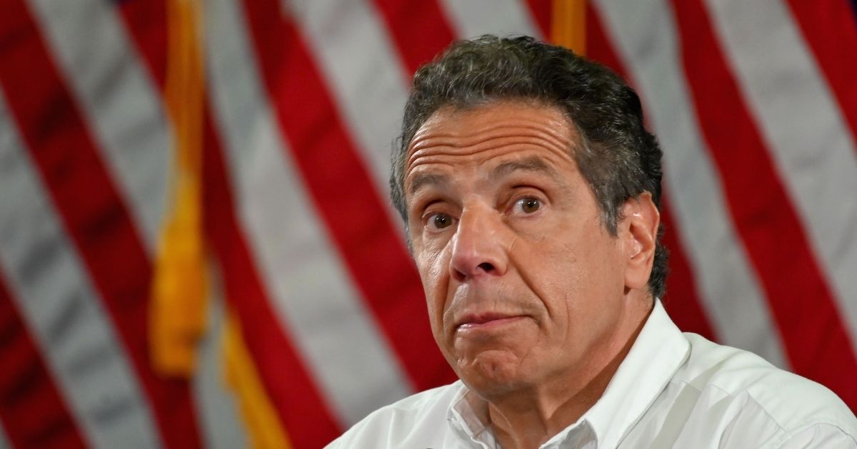 Gov. Andrew Cuomo speaks during a news briefing