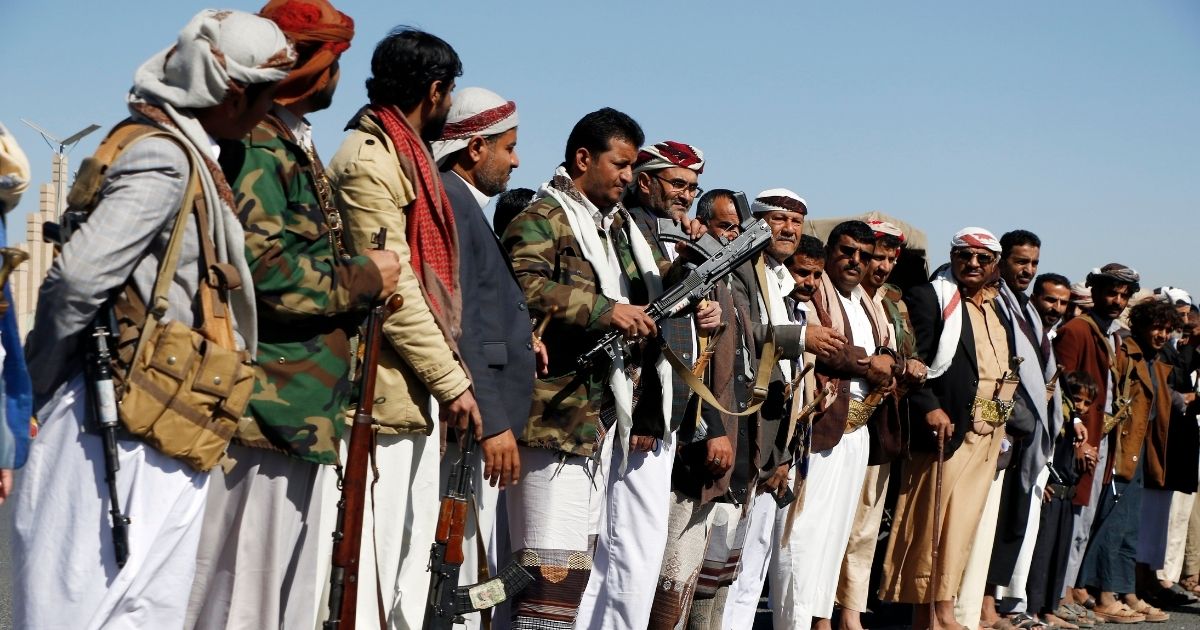 Yemen's Houthi supporters take part in a gathering to donate for fighters who fight against forces of the government of Abd Rabbu Mansour Hadi, on Thursday in Sana'a, Yemen.