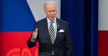 President Joe Biden participates in a CNN town hall at the Pabst Theater in Milwaukee on Tuesday.