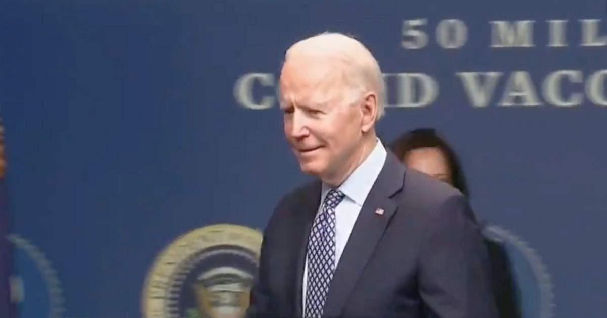 President Joe Biden walks to a podium at the Eisenhower Executive Office Building in Washington, D.C., on Thursday.