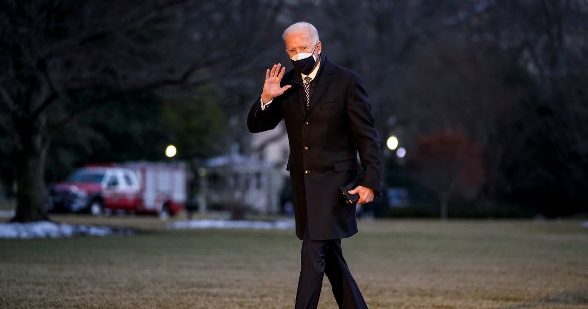 President Joe Biden returns to the White House after a trip to Michigan on Friday in Washington, D.C.