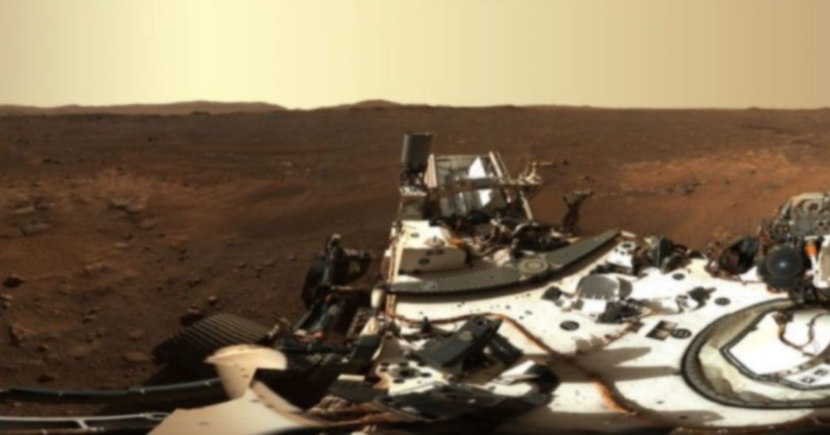 This is the first 360-degree, high-definition Mars panorama ever taken by Mastcam-Z, a zoomable pair of cameras aboard NASA’s Perseverance rover. The photo was taken on Feb. 21, 2021.