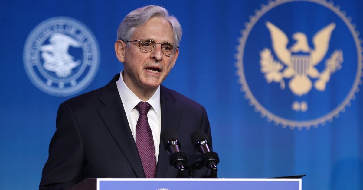 Merrick Garland delivers remarks after being nominated to be U.S. attorney general by President Joe Biden at The Queen theater on Jan. 7, 2021, in Wilmington, Delaware.