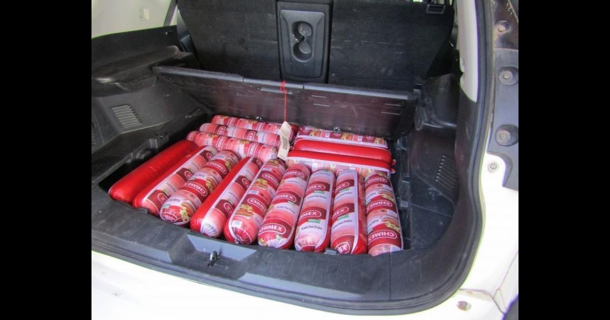 U.S. Customs and Border Protection agents seized 22 pounds of undeclared Mexican bologna in Columbus, New Mexico, on Thursday.