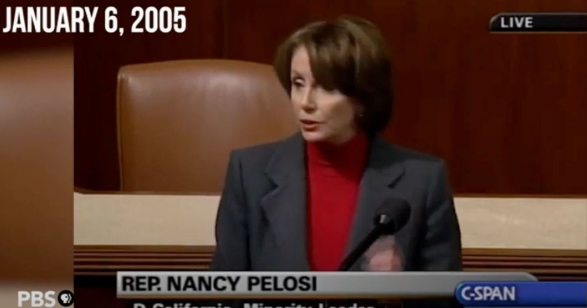 Members of Trump's legal defense team show a clip of now-House Speaker Nancy Pelosi voicing her support for objection to certifying electoral votes following the 2004 presidential re-election of George W. Bush.