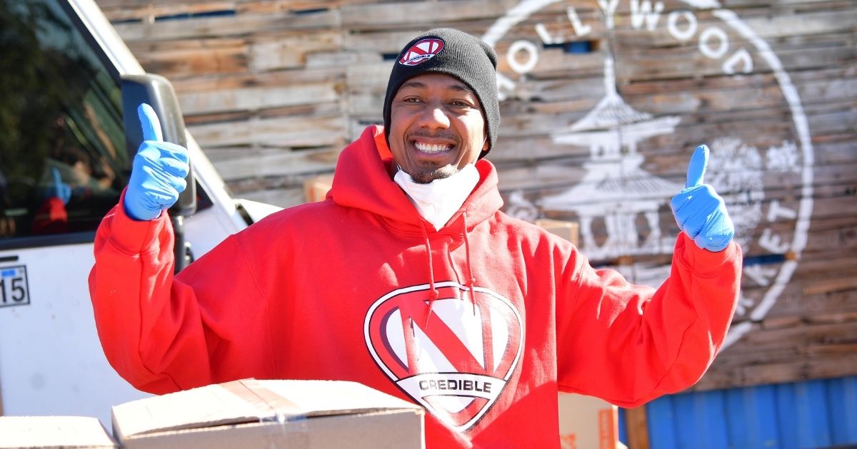 Nick Cannon attends as HollyGold and Yamashiro Hollywood donate 2,000 meals to the community with the help of Nick Cannon and Ellen K. at Yamashiro Hollywood on Dec. 15, 2020 in Los Angeles, California.