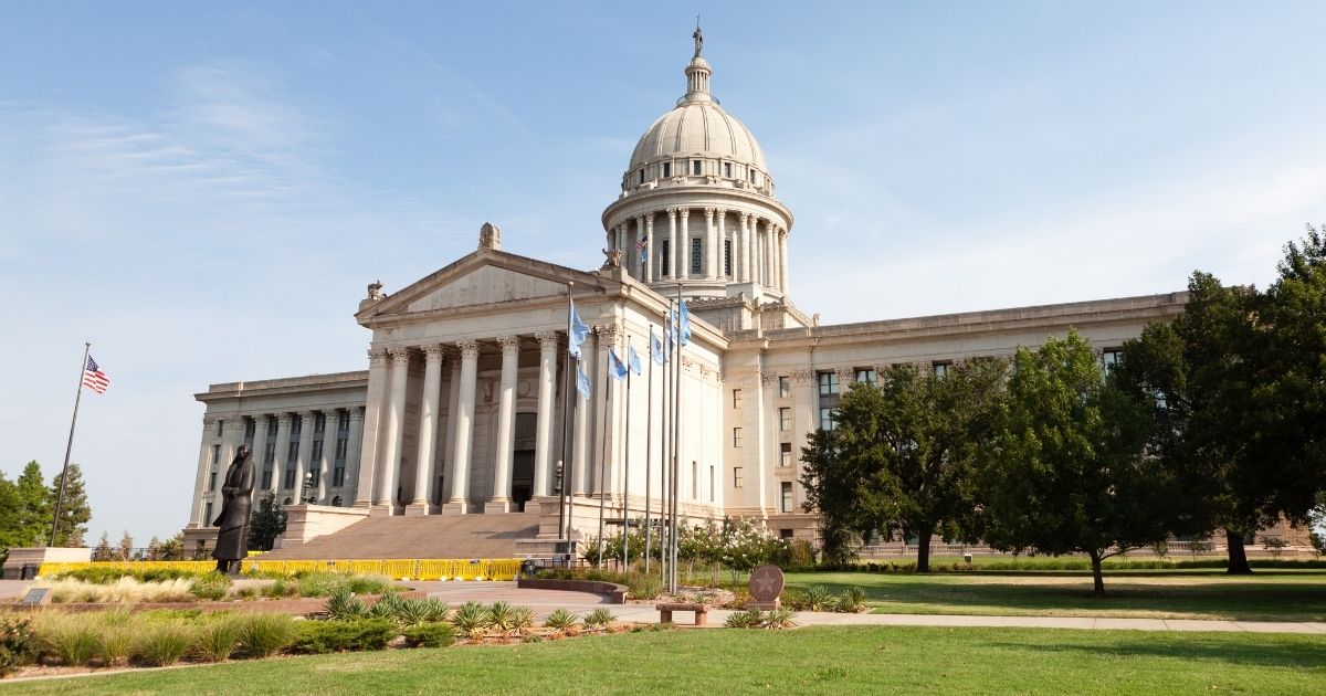 The Oklahoma state Capitol.