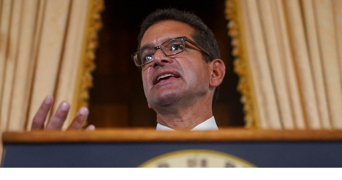 Then-Puerto Rico interim Gov. Pedro Pierluisi answers questions during a news conference on Aug. 2, 2019, in San Juan, Puerto Rico.