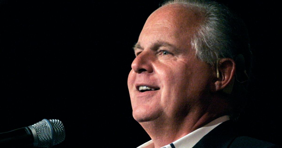 Radio talk show host and conservative commentator Rush Limbaugh speaks at "An Evenining With Rush Limbaugh" event May 3, 2007, in Novi, Michigan.