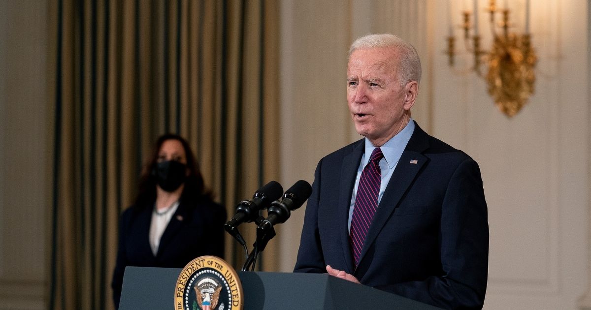 President Joe Biden delivers remarks at the White House on Friday.