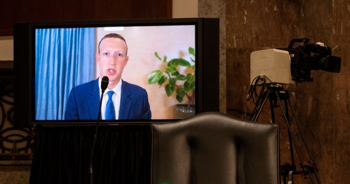 Mark Zuckerberg, Chief Executive Officer of Facebook, testifies remotely during the Senate Judiciary Committee hearing on "Breaking the News: Censorship, Suppression, and the 2020 Election" on Nov. 17, 2020, in Washington, D.C.