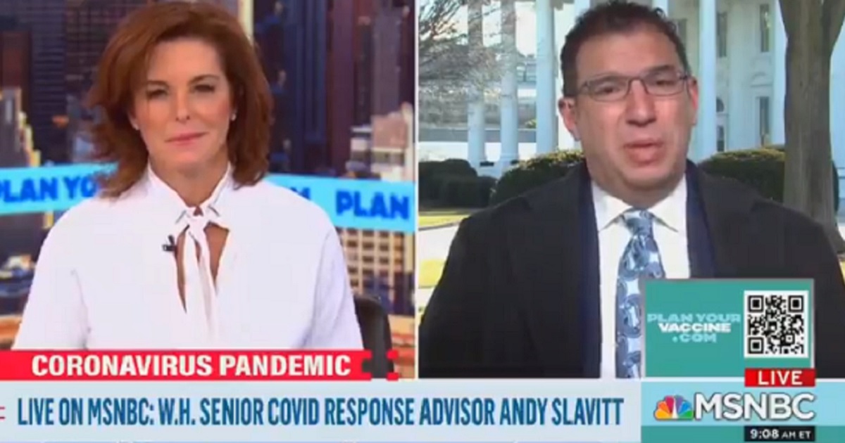 MSNBC's Stephanie Ruhle interviews White House coronavirus adviser Andy Slavitt on Wednesday.