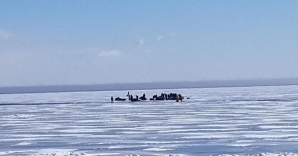 A group of 26 anglers was stranded in Lake Superior when the ice they were on broke off from shore and started drifting away.