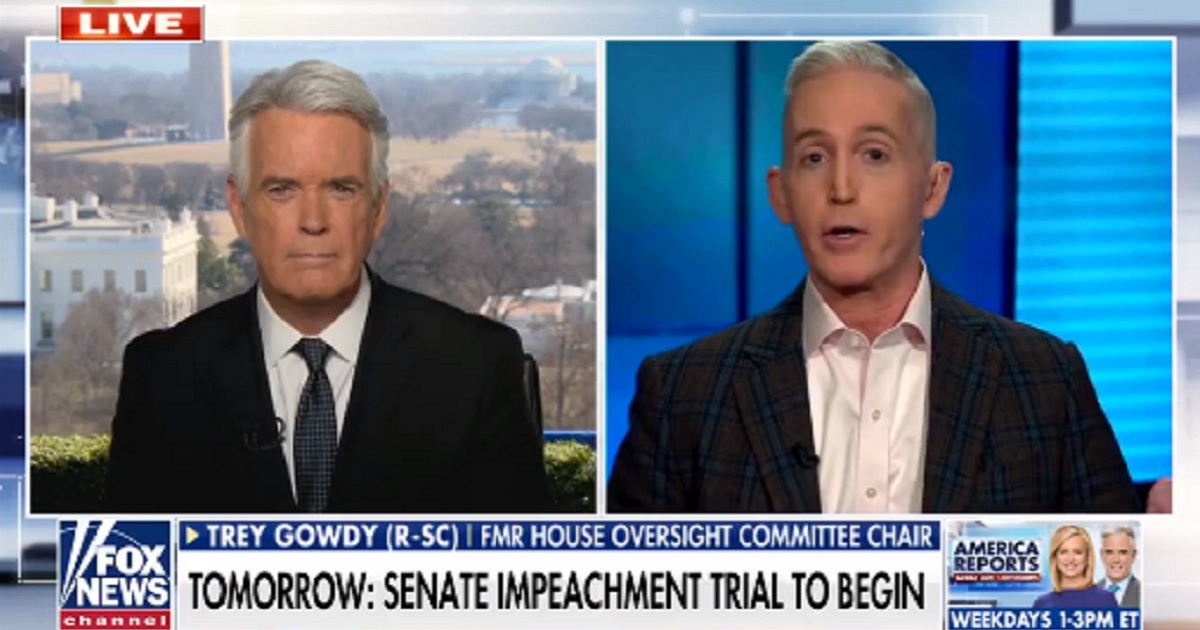 Former Rep. Trey Gowdy appears Monday on Fox News' "America Reports."