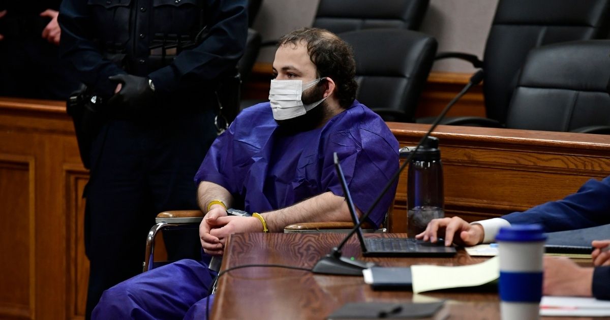 Shooting suspect Ahmad Al Aliwi Alissa appears before Boulder District Court Judge Thomas Mulvahill at the Boulder County Justice Center in Boulder, Colorado on Thursday.