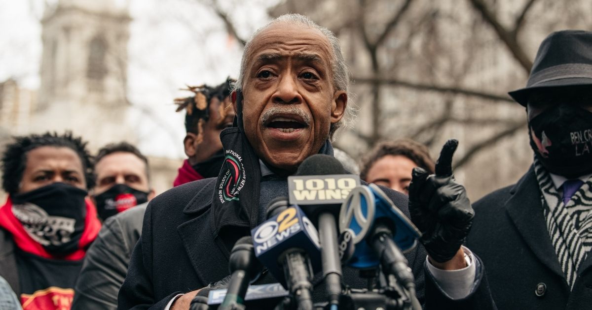 Rev. Al Sharpton speaks at a press conference held by the family of Keyon Harrold Jr in lower Manhattan on Dec. 30, 2020, in New York City.