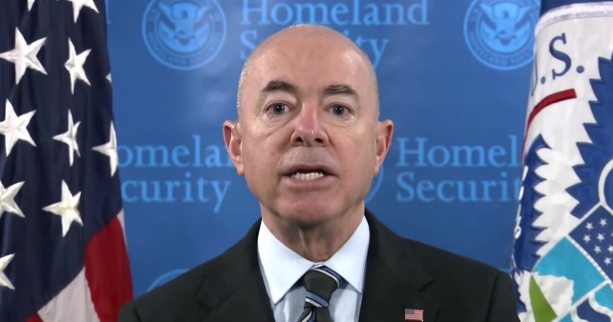 Department of Homeland Security Secretary Alejandro Mayorkas is interviewed on CBS News on Thursday.