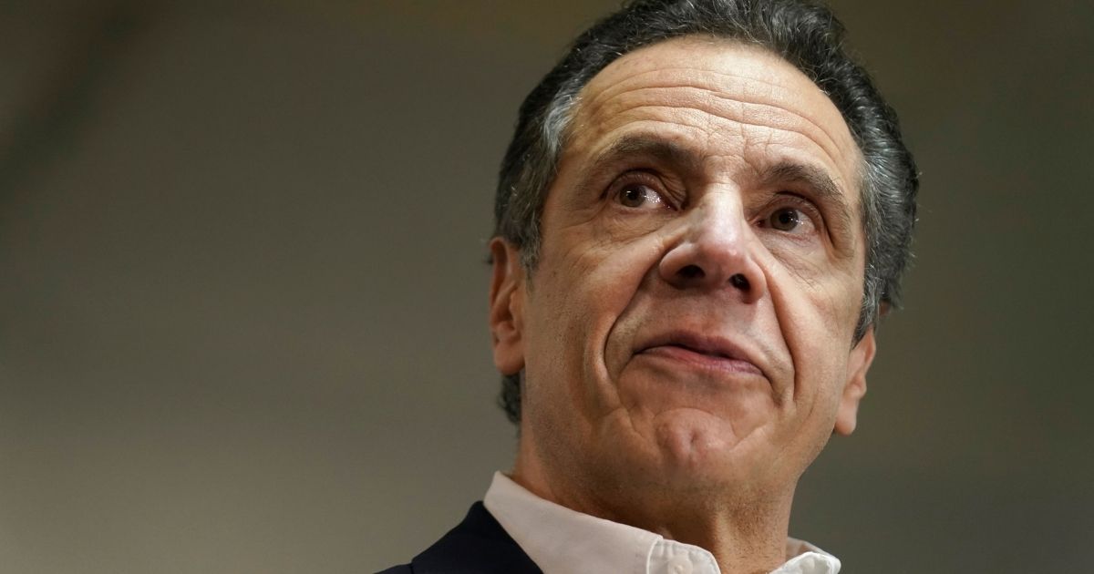 Democratic New York Gov. Andrew Cuomo speaks before getting vaccinated at the mass vaccination site at Mount Neboh Baptist Church in Harlem on Wednesday in New York City.