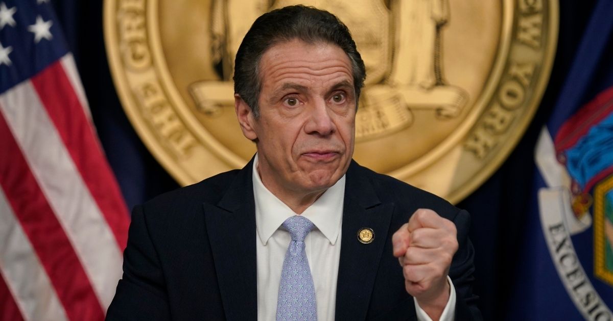Democratic New York Gov. Andrew Cuomo speaks during an event at his office on Thursday in New York City.