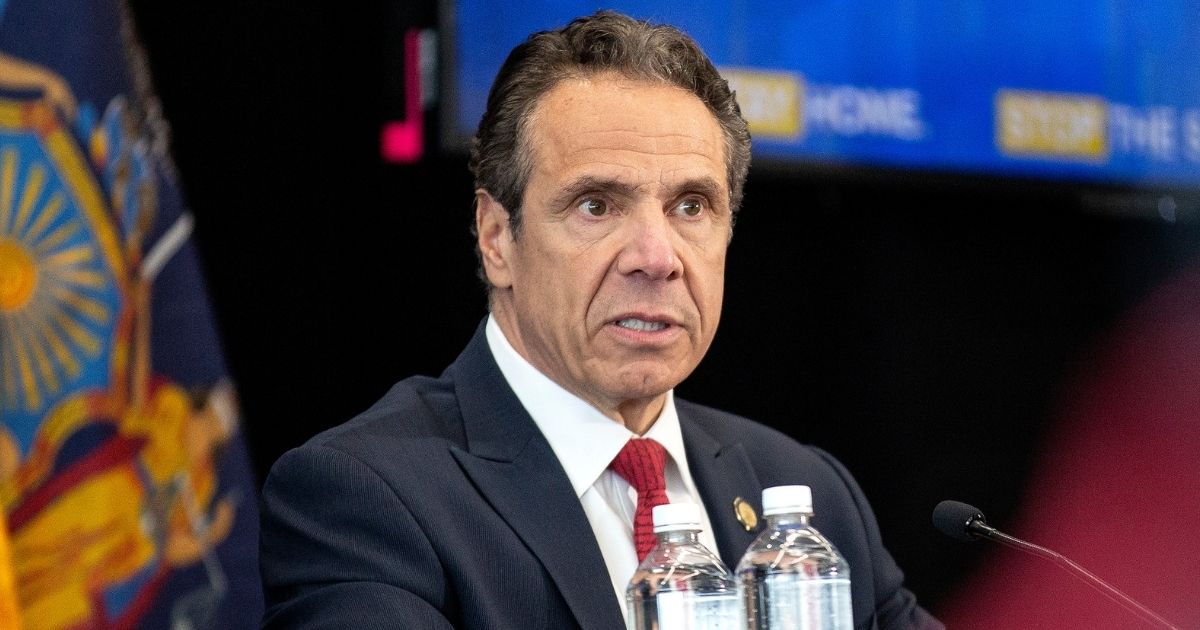 Democratic Gov. Andrew Cuomo of New York speaks during his daily coronavirus press briefing at SUNY Upstate Medical University on April 28, 2020, in Syracuse, New York.