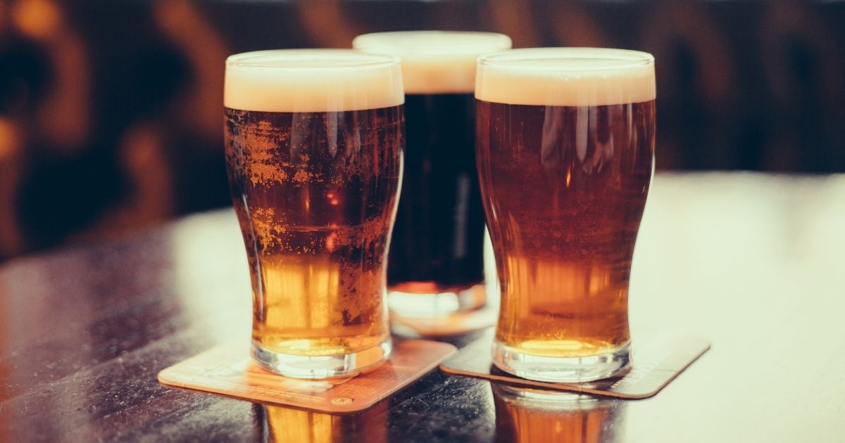 Glasses of light and dark beer are pictured in the stock image above.
