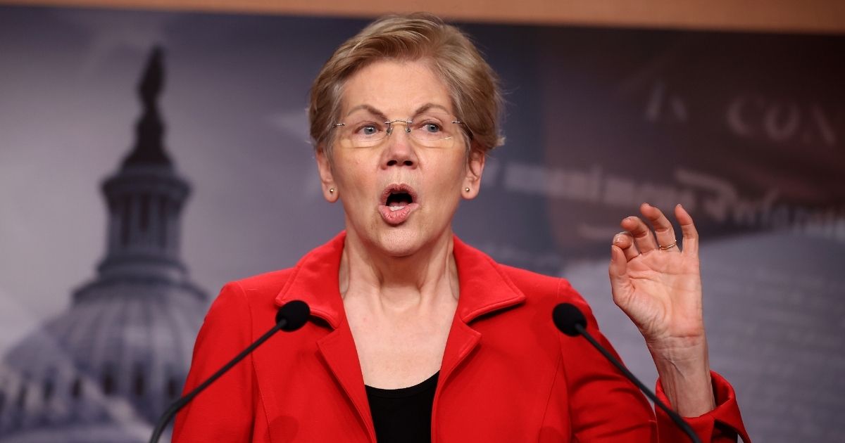 Democratic Sen. Elizabeth Warren of Massachusetts holds a news conference to announce legislation that would tax the net worth of America's wealthiest individuals at the U.S. Capitol on March 1 in Washington, D.C.