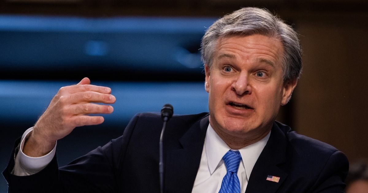 FBI Director Christopher Wray testifies Tuesday before the Senate Judiciary Committee in the Hart Senate Office Building on Capitol Hill in Washington.