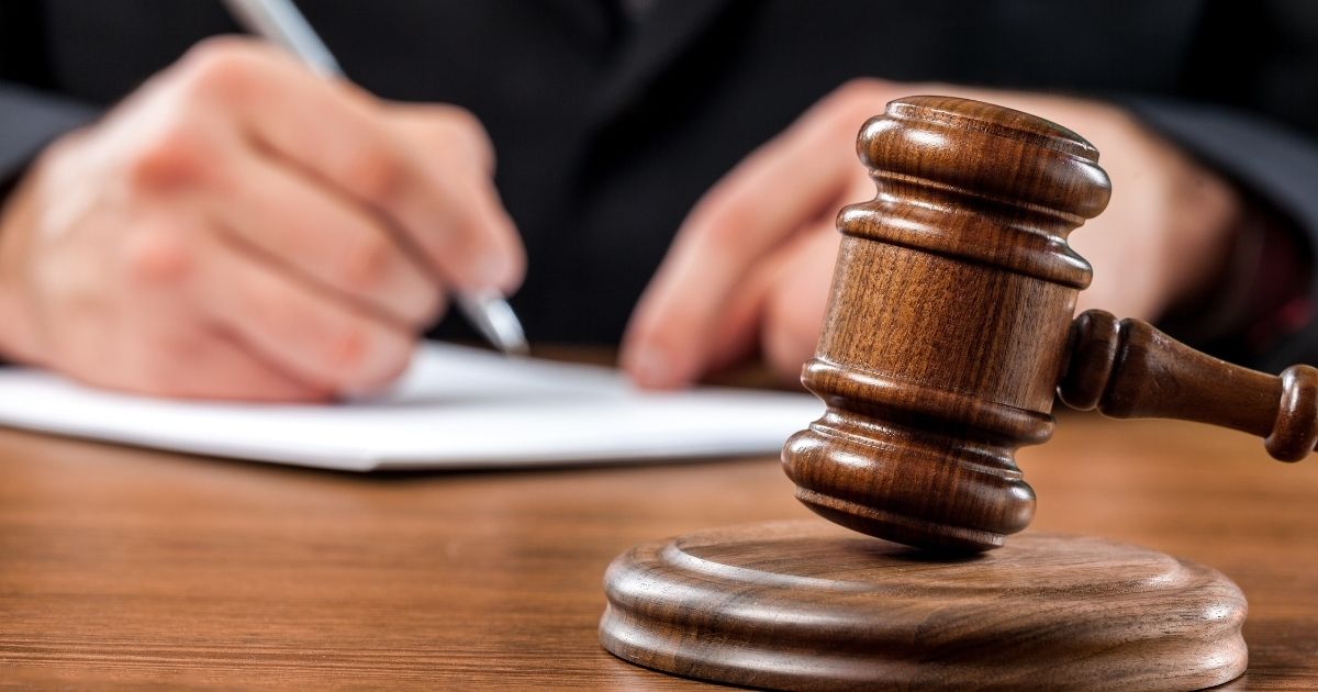 A gavel in a court of law is pictured in the stock image above.