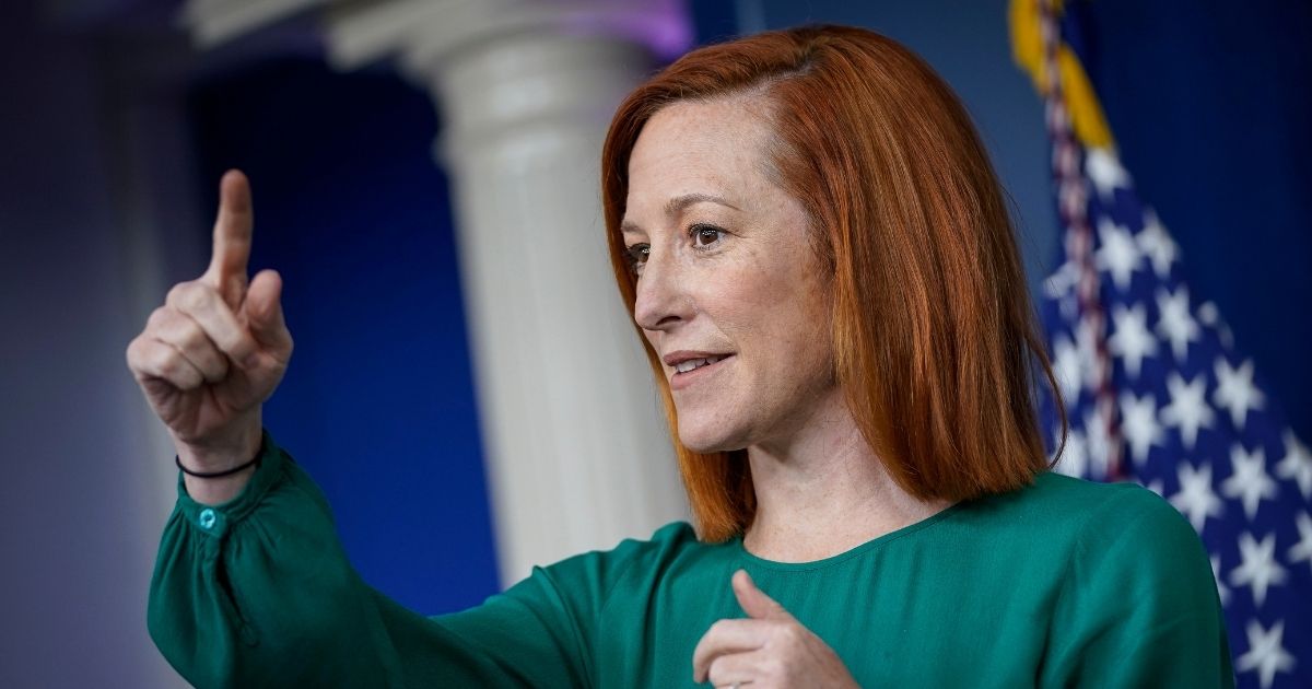 White House Press Secretary Jen Psaki speaks during the daily press briefing at the White House on Monday in Washington, D.C.
