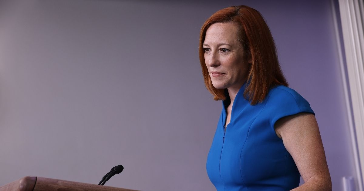 White House press secretary Jen Psaki talks to reporters during a news conference in the Brady Press Briefing Room at the White House on Friday in Washington, D.C.
