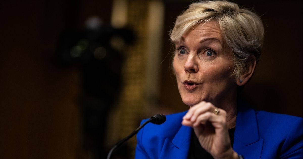 Jennifer Granholm, now secretary of energy, testifies at her confirmation hearing before the Senate Committee on Energy and Natural Resources on Capitol Hill on Jan. 27, 2021, in Washington, D.C.