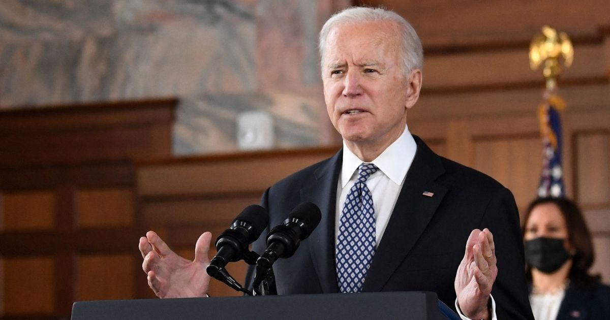 President Joe Biden speaks during a "listening session" with Asian-American and Pacific Islander community leaders at Emory University in Atlanta on Friday.