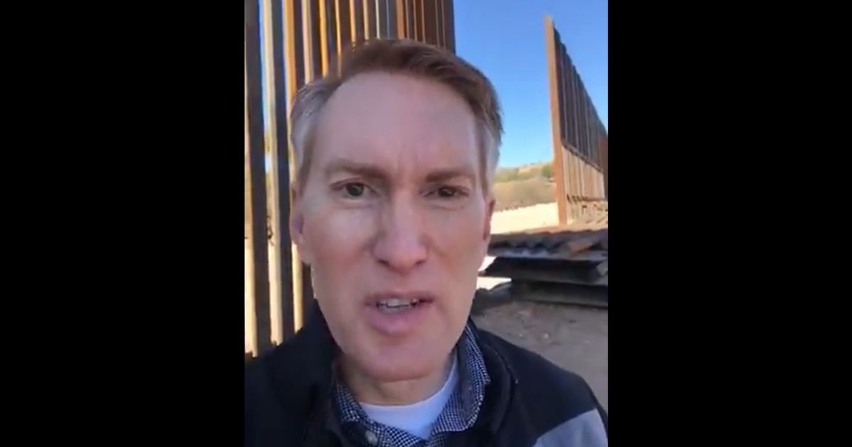 Republican Sen. James Lankford of Oklahoma visits the border near Nogales, Arizona.