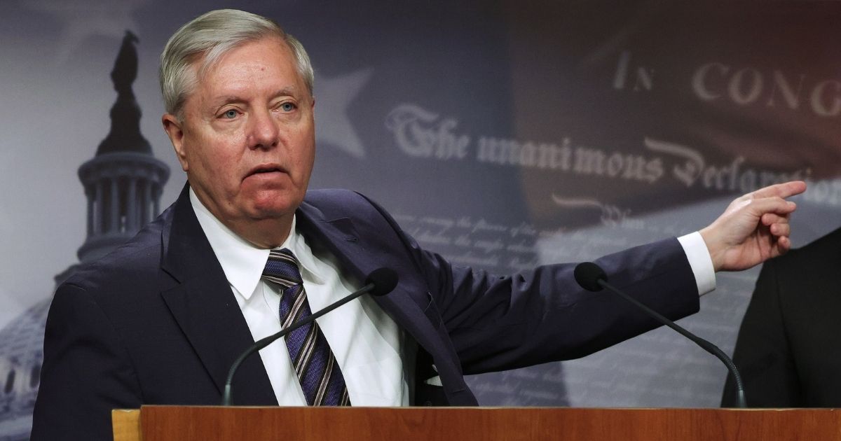 Republican Sen. Lindsey Graham of South Carolina speaks during a news conference at the U.S. Capitol in Washington on Friday.