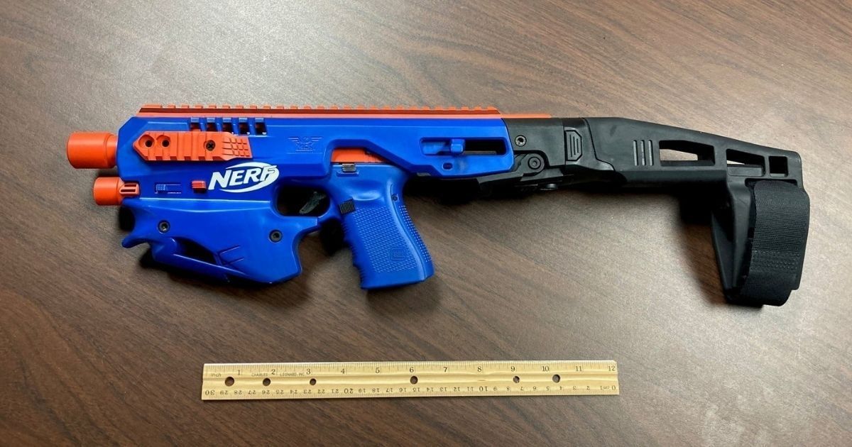 In a narcotics raid, police in North Carolina found a gun altered to look like a Nerf gun.