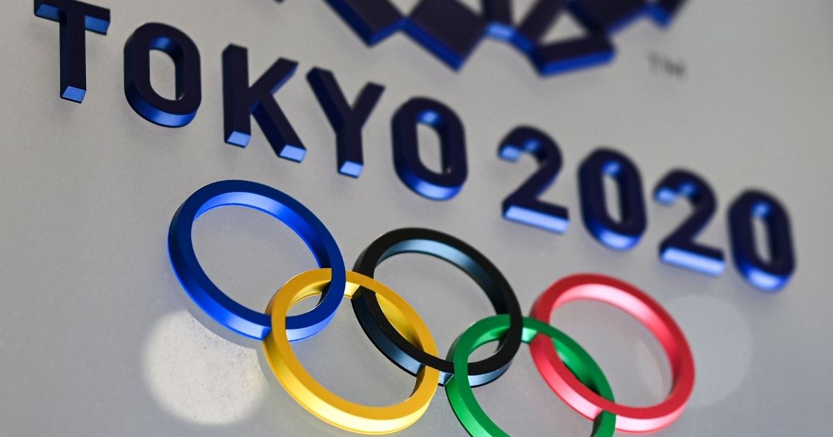 The Tokyo 2020 Olympics Games logo is seen in Tokyo on Jan. 28, 2021.