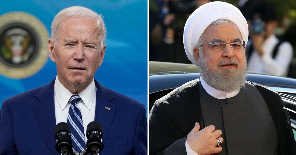 Iran President Hassan Rouhani, right, has rejected U.S. President Joe Biden's offer to relaunch negotiations over a new nuclear deal in exchange for lifting some sanctions.