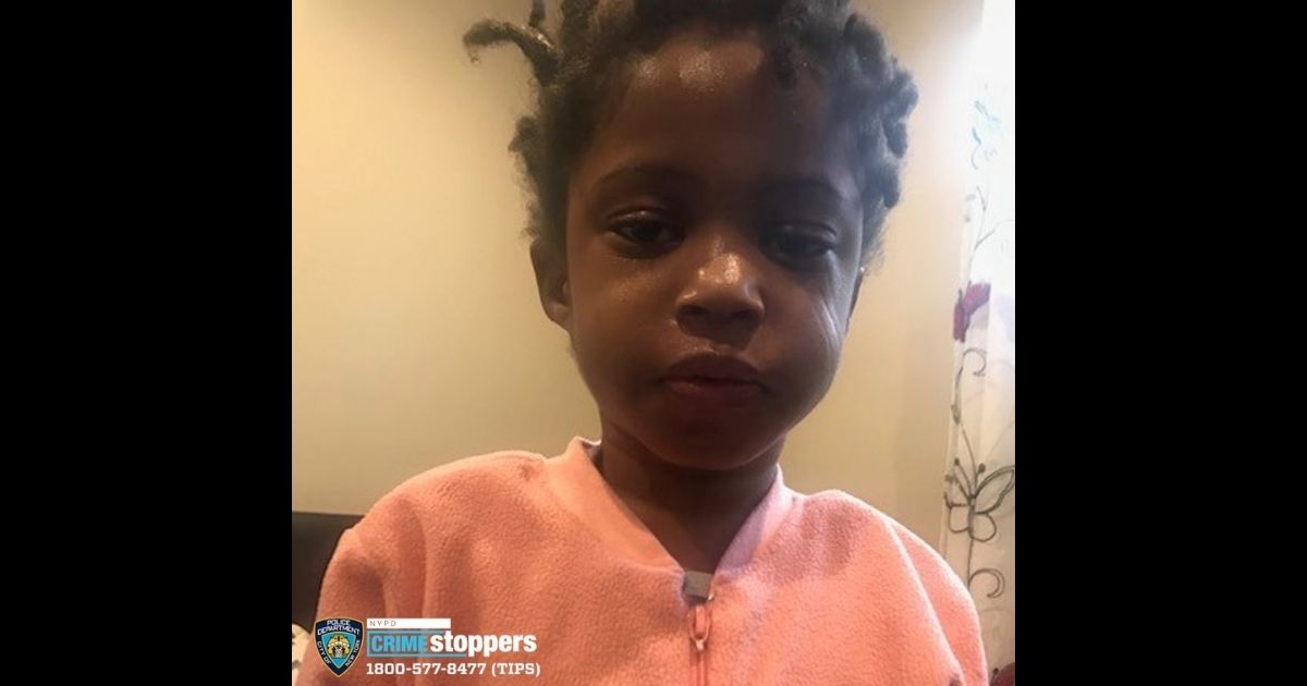 The 4-year-old was found shortly after midnight in New York City.