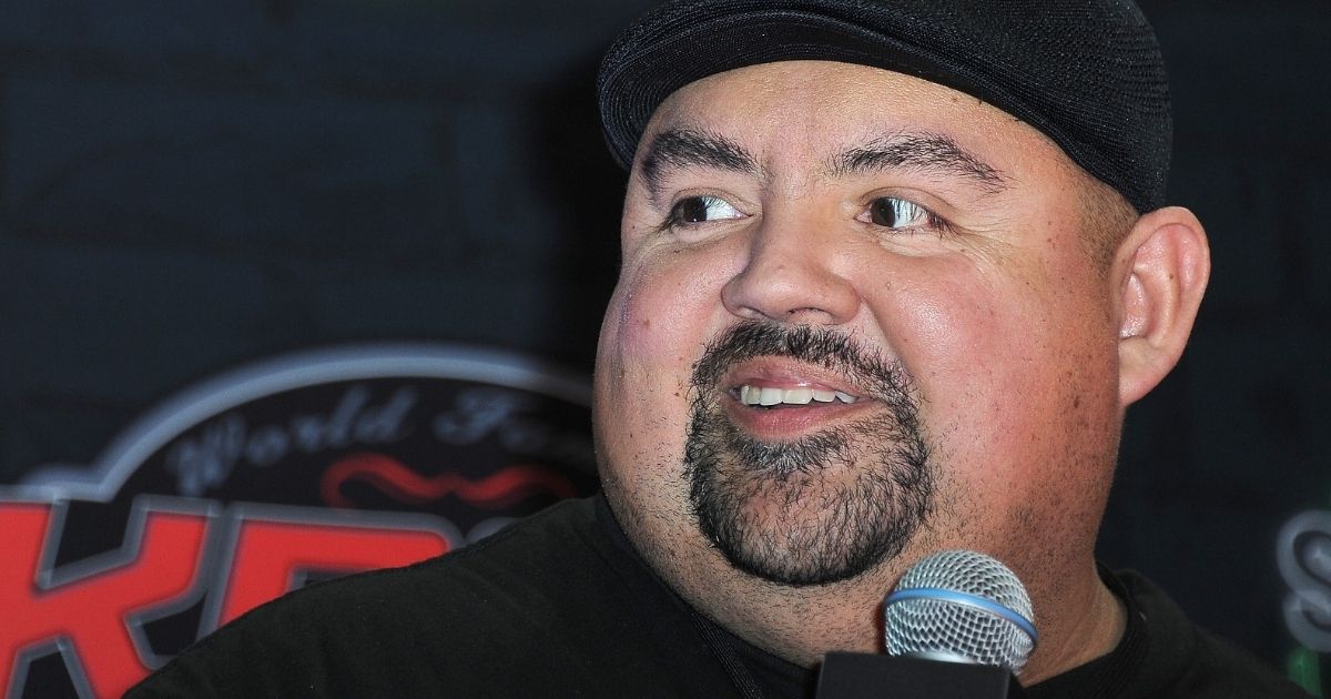 Comedian Gabriel Iglesias, shown doing a radio interview at the Los Angeles Comic-Con on Oct. 10, 2019, is the voice of Speedy Gonzales in the newest Space Jam movie.