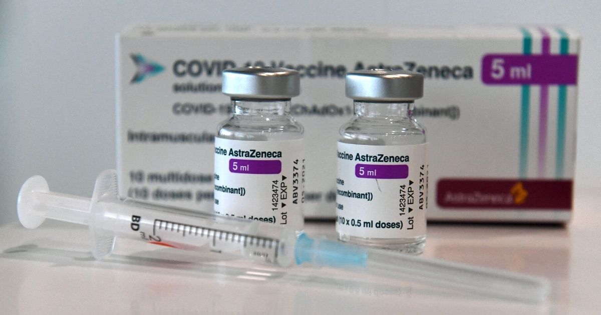Vials of the AstraZeneca COVID-19 vaccine are seen at the vaccination center in Nuremberg, Germany, on Thursday.