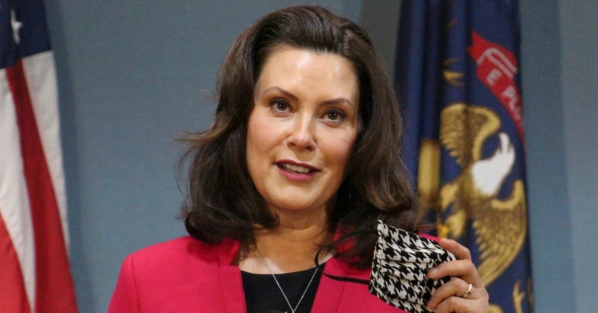 Democratic Gov. Gretchen Whitmer of Michigan speaks during a news conference in Lansing on May 21.