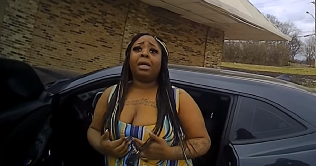 A woman at a traffic stop before it turned violent.