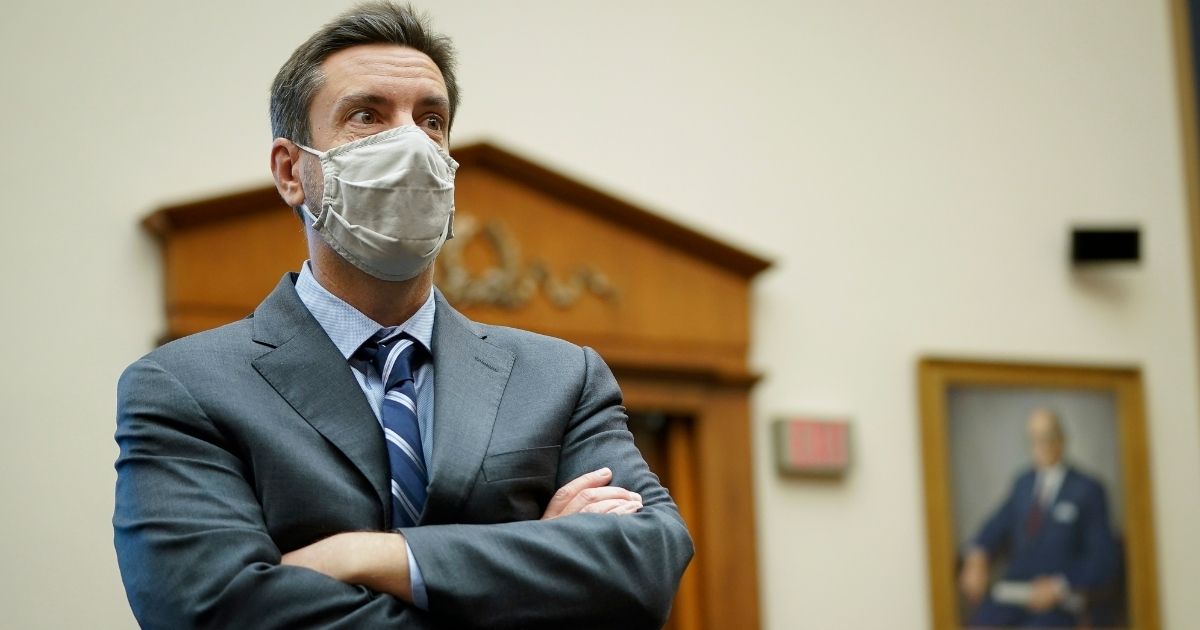 Clay Travis, founder of sports media company Outkick, arrives for a House Judiciary Subcommittee on Antitrust, Commercial, and Administrative Law hearing on regulation and competition in news media on March 12, 2021, in Washington, D.C.
