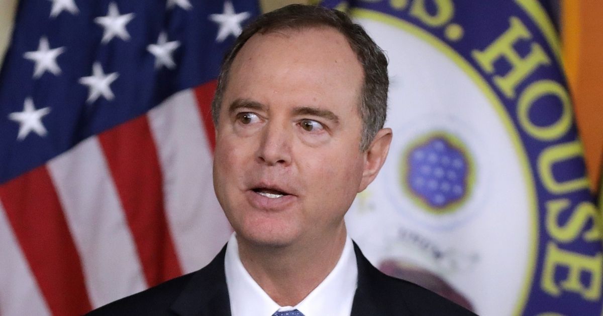 House Intelligence Committee Chairman Adam Schiff speaks about the impeachment trial of then-President Donald Trump at the U.S. Capitol in Washington on Jan. 15, 2020.