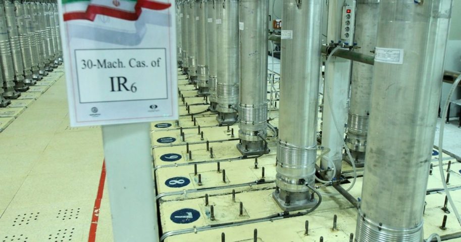 This file photo released Nov. 5, 2019, by the Atomic Energy Organization of Iran, shows centrifuge machines in the Natanz uranium enrichment facility in central Iran.