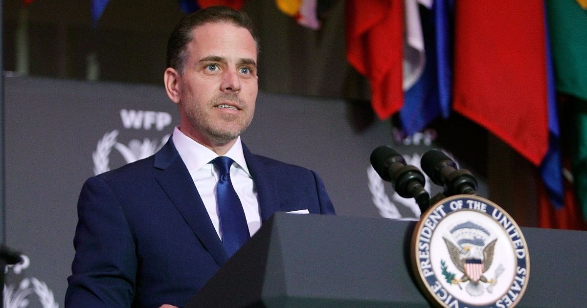 President Joe Biden's son, Hunter Biden, speaks at the World Food Program USA's Annual McGovern-Dole Leadership Award Ceremony at Organization of American States on April 12, 2016, in Washington, D.C.