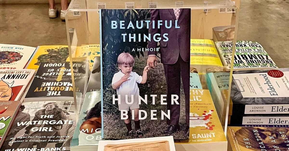 Hunter Biden's book, "Beautiful Things: A Memoir," is seen in a bookstore in Washington on April 6, the day it was released.