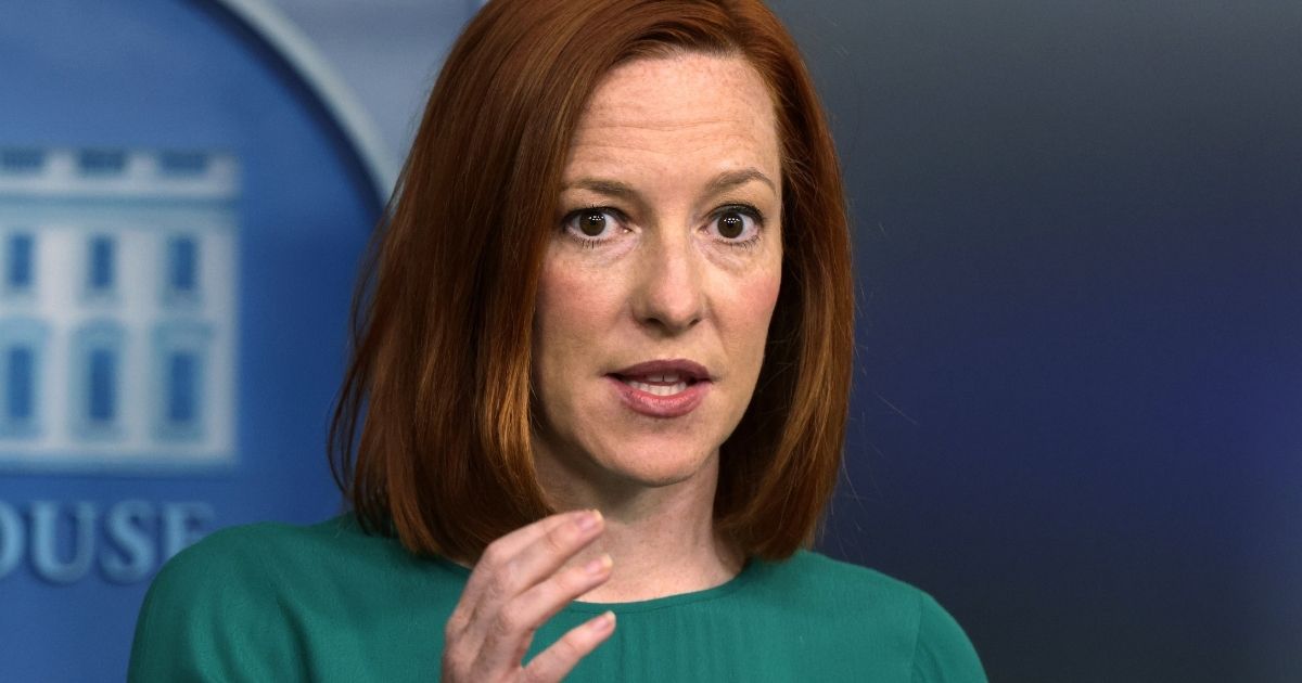White House press secretary Jen Psaki speaks during a daily news briefing in the James Brady Press Briefing Room of the White House in Washington on Tuesday.